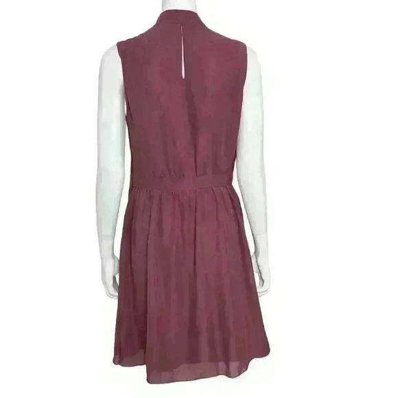 ModCloth Burgundy Neck bow tie Sleeveless Dress Size Large - Picture 7 of 11
